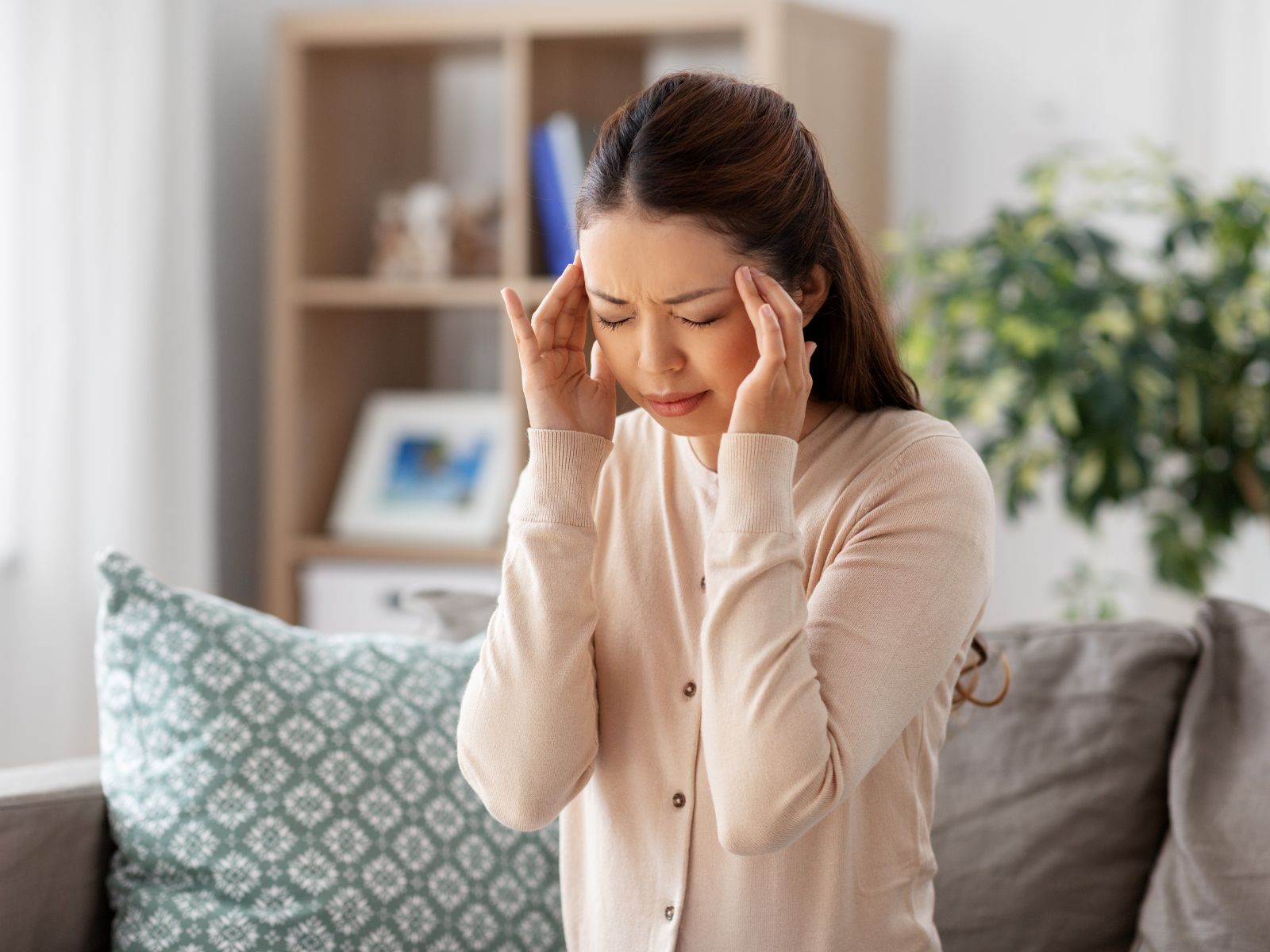 妊娠中で頭痛がおきてる女性