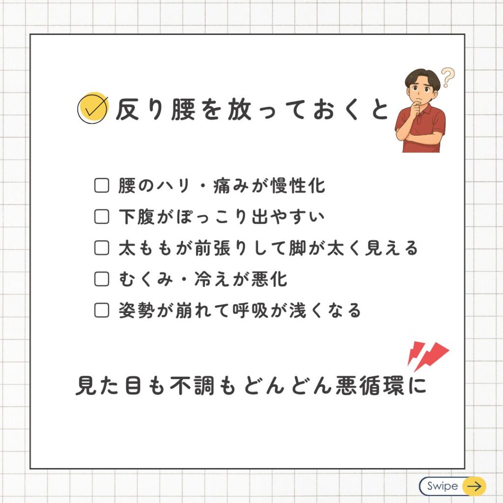 反り腰を放っておくと?